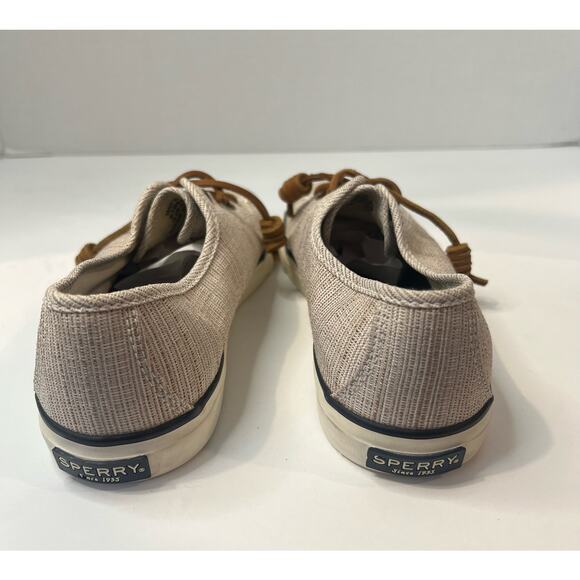 Sperry Pier View Women’s Cream Slip-On Canvas Sneaker Shoes Sz 8 - Picture 5 of 8